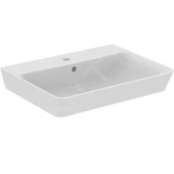 Ideal Standard Connect Air - Wastafel Cube, 600x460x160 Mm, Met Overloop, 1 Kraangat, Wit E029801