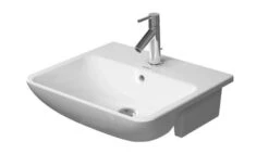 Duravit ME By Starck - Halfinbouw Wastafel 550x455 Mm, Met 1 Kraangat, Met WonderGliss, Alpine Wit 03785500001