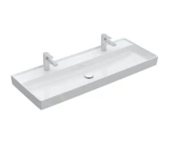 Villeroy & Boch Collaro - Meubelwastafel 1200x470 Mm, Zonder Overloop, 2 Kraangaten, CeramicPlus, Alpine Wit 4A33C1R1