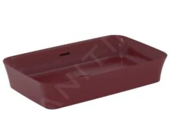 Ideal Standard Ipalyss - Opbouw Wastafel, 650x400 Mm, Met Overloop, Pomegranate E1887V6