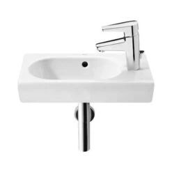 Roca Meridian - Fontein 450x250 Mm, Met Overloop, Kraangat Rechts, Wit A327248000