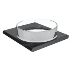 Keuco Edition 400 - Planchet Met Schaal, Mat Glas/zwart Chroom Geborsteld 11549139000