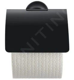 Duravit Starck T - Toiletrolhouder Met Deksel, Zwart Mat 0099404600