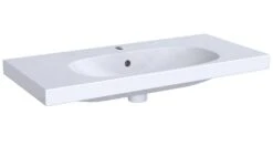 Geberit Acanto - Wastafel 900x422 Mm, Met Kraangat En Overloop, KeraTect, Wit 500.633.01.8