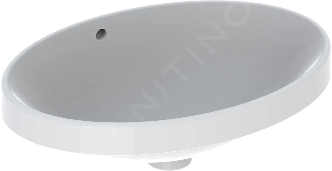 Geberit VariForm - Inbouw Wastafel 500x400 Mm, Met Overloop, Wit 500.708.01.2