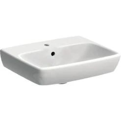 Geberit Selnova Square - Fontein 500x420 Mm, Met Overloop, 1 Kraangat, Wit 500.310.01.1