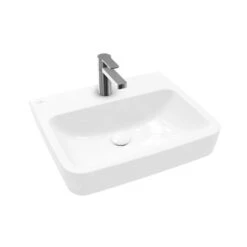 Villeroy & Boch O.novo - Opzetwastafel, 550x460 Mm, Zonder Overloop, Met Kraangat, CeramicPlus, Alpine Wit 4A41MJR1
