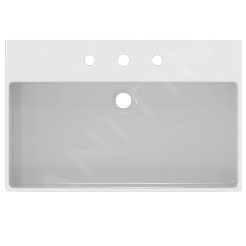 Ideal Standard Extra - Opbouw Wastafel 700x450 Mm, Met Overloop, Met 3 Kraangaten, Wit T389501 - Afbeelding 4