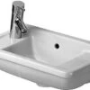 Duravit Starck 3 - Fontein 500x260 Mm, Zonder Kraangat, Met WonderGliss, Wit 07515000001