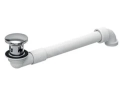 Geberit Toebehoren - Ruimte Besparende Wastafel Sifon Met Overloop, ClickClack, Chroom 152.071.21.1