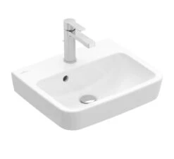 Villeroy & Boch O.novo - Fontein 450x370 Mm, Met Overloop, Met Kraangat, AntiBac, CeramicPlus, Alpine Wit 434445T2