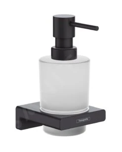 Hansgrohe AddStoris - Zeepdispenser Met Houder, Mat Glas/zwart Mat 41745670