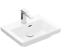 Villeroy & Boch Subway 3.0 - Fontein 500x400 Mm, Met Overloop, Met Kraangat, CeramicPlus, Stone White 437050RW