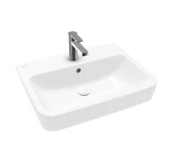 Villeroy & Boch O.novo - Wastafel 600x460 Mm, Met Overloop, Met Kraangat, AntiBac, CeramicPlus, Alpine Wit 4A4160T2