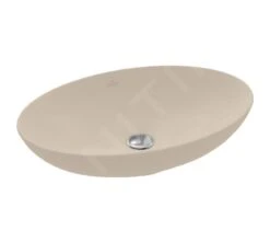 Villeroy & Boch Loop&Friends - Opzetwastafel, 560x380 Mm, Zonder Overloop, CeramicPlus, Almond 4A4701AM