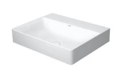 Duravit DuraSquare - Wastafel 600x470 Mm, DuraCeram, Met WonderGliss, Alpine Wit 23536000701
