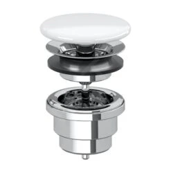 Villeroy & Boch Toebehoren - Niet-afsluitbare Afvoerplug, Alpine Wit 68080001