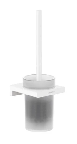 Hansgrohe AddStoris - WC Borstel Wandmontage, Mat Glas/wit Mat 41752700