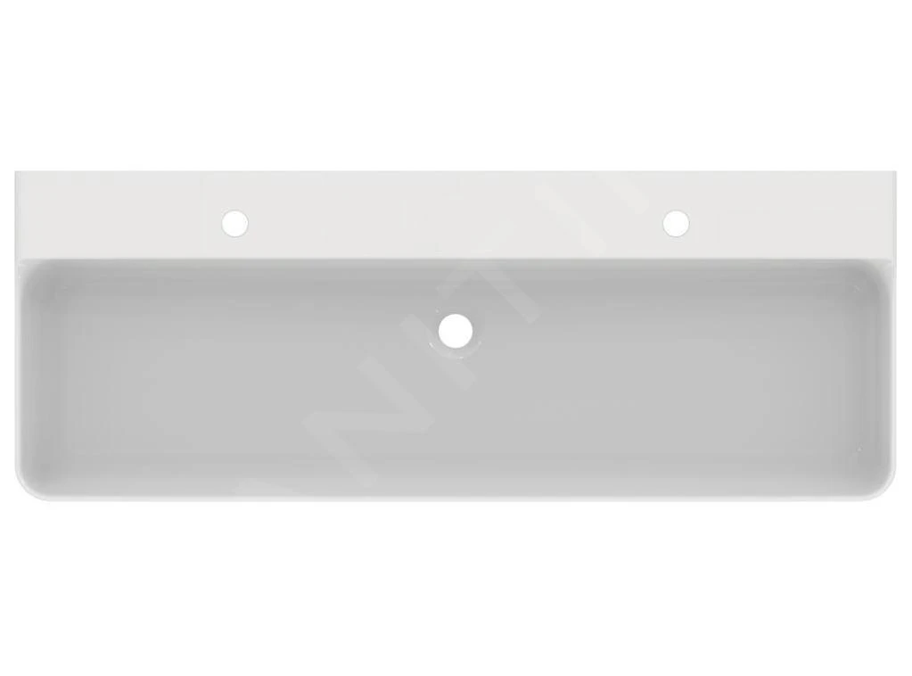 Ideal Standard Conca Ceram - Dubbele Wastafel Opbouw 1200x450 Mm, Zonder Overloop, Met Kraangat, Wit T384401 - Afbeelding 3