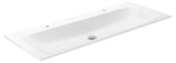 Keuco Plan - Dubbele Wastafel 1208x494 Mm, Zonder Overloop, 2 Kraangaten, CleanPlus, Wit 32980311202