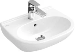 Villeroy & Boch O.novo - Wastafel Compact, 550x370 Mm, Met Overloop, Met Kraangat, CeramicPlus, Alpine Wit 516655R1