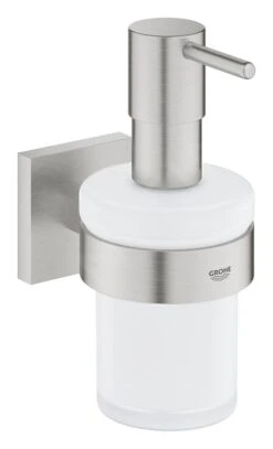 Grohe QuickFix Start Cube - Beker Met Houder, Voor Tandenborstel En Tandpasta, Glas/supersteel 41098DC0