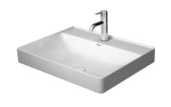 Duravit DuraSquare - Opzetwastafel 600x470 Mm, Met 1 Kraangat, DuraCeram, Alpine Wit 2354600041
