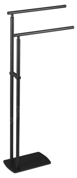 Sapho Gedy Badkameraccessoires - Florida Vrijstaande Handdoekhouder, Mat Zwart 733114