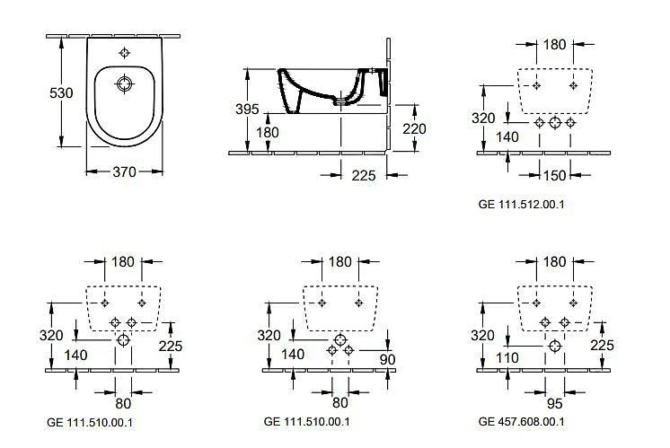 Villeroy & Boch Avento - Wandbidet 530x370 Mm, CeramicPlus, Alpine Wit 540500R1 - Afbeelding 2
