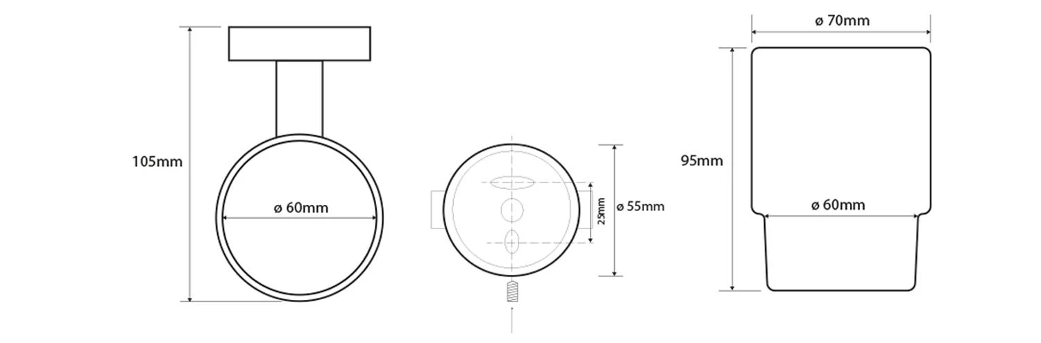 Sapho X-STEEL - Glashouder, Glas/rvs XS900 - Afbeelding 2