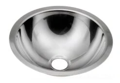 Sapho Roestvrij Staal - Wastafel, Diameter 305 Mm, Zonder Overloop, Rvs 13028.B