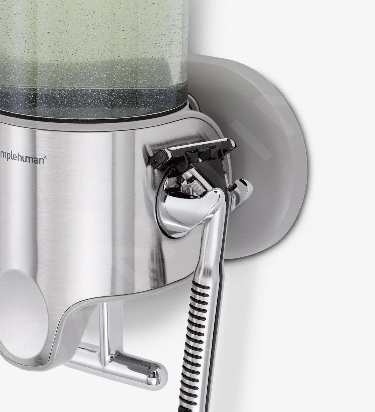 Simplehuman Badkamer Accessoires - Zeep- En Shampoo Dispenser Met Houder, 2x 444 Ml, Gebrosteld Rvs BT1028 - Afbeelding 5
