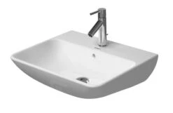 Duravit ME By Starck - Wastafel 550x440 Mm, Met Overloop, Met Kraangat, Mat Wit 2335553200