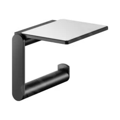 Keuco Plan - Toiletrolhouder Met Plankje, Mat Zwart 14973370000