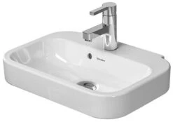 Duravit Happy D.2 - Fontein 500x360 Mm, Met Overloop, Met Kraangat, Met WonderGliss, Wit 07095000001