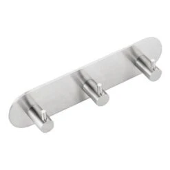 Sapho Accessoires - Zelfklevende Driehaak, Rond, Geborsteld RVS 32203