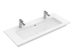 Villeroy & Boch Venticello - Meubelwastafel 1200x500 Mm, Met Overloop, 2 Kraangaten, Alpine Wit 4104CK01
