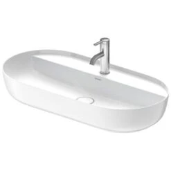 Duravit Luv - Opzetwastafel, 800x400 Mm, Zonder Overloop, Met Kraangat, WonderGliss, Wit/mat Wit 03808026001