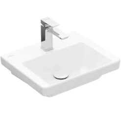 Villeroy & Boch Subway 3.0 - Meubelfontein 450x370 Mm, Zonder Overloop, Met Kraangat, CeramicPlus, Alpine Wit 4370FLR1