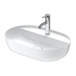 Duravit Luv - Opzetwastafel, 600x400 Mm, Zonder Overloop, Met Kraangat, Wit/mat Wit 0380602600