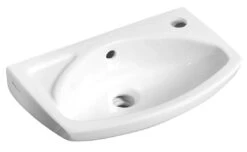 Aqualine Small - Fontein 450x280 Mm, Met Overloop, Kraangat, Wit 91451