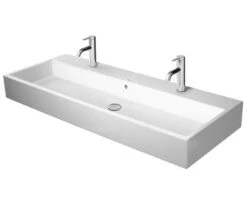 Duravit Vero Air - Dubbele Wastafel 1200x470 Mm, Met Overloop, Met 2 Kraangaten, Wit 2350120024