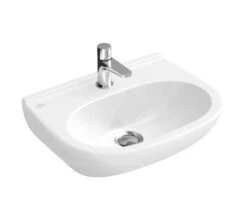 Villeroy & Boch O.novo - Compact Fontein 450x350 Mm, Zonder Overloop, Met Kraangat, Alpine Wit 53604601