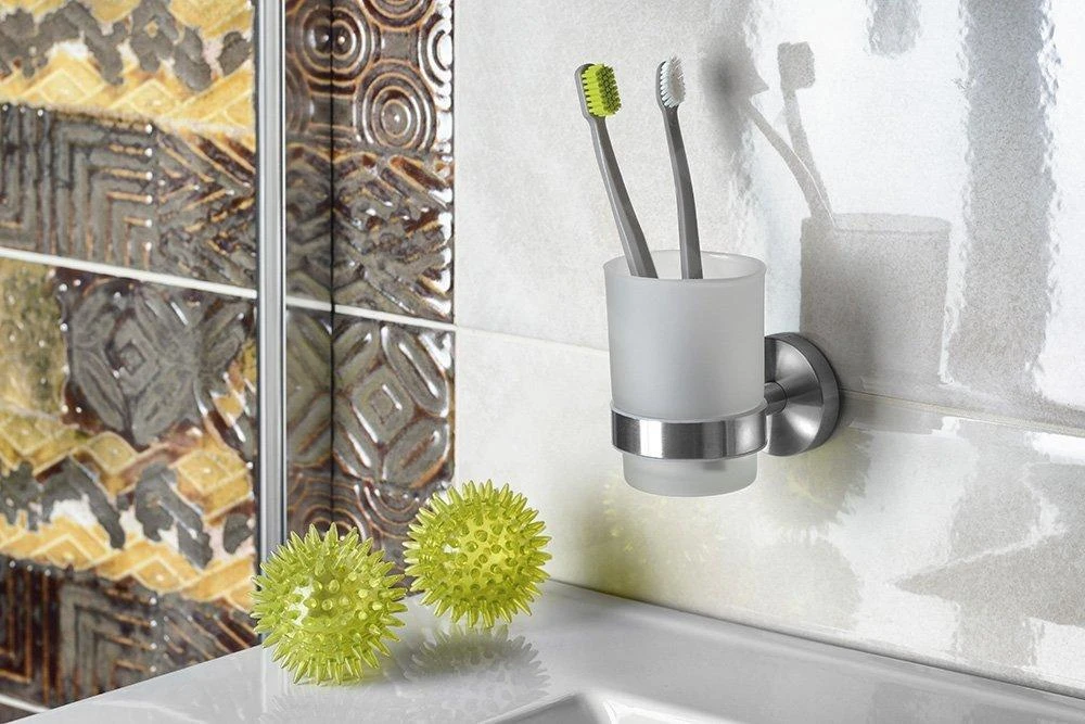 Sapho X-STEEL - Glashouder, Glas/rvs XS900 - Afbeelding 4