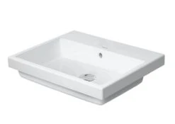 Duravit Vero Air - Inbouwwastafel 550x455 Mm, Met Overloop, Zonder Kraangat, WonderGliss, Wit 03835500601