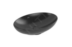 Villeroy & Boch Loop&Friends - Opzetwastafel, 560x380 Mm, Met Overloop, CeramicPlus, Ebony 4A4700S5