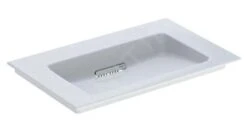 Geberit ONE - Meubelwastafel 750x480x130 Mm, Verborgen Overloop, Zonder Kraangat, Horizontale Afvoer, KeraTect, Wit 505.003.00.1