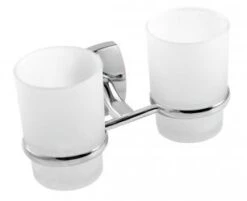 Novaservis Orfeus - Dubbele Glazen Houder, Chroom/glas 6957,0