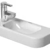 Duravit Happy D.2 - Fontein 500x220 Mm, 1 Kraangat Links, Met WonderGliss, Alpine Wit 07115000091