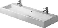 Duravit Vero - Dubbele Wastafel 1200x470 Mm, 2 Kraangaten, Alpine Wit 0454120024